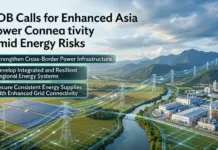 ADB Pushes Regional Power Connectivity Across Asia-Pacific ADB calls for enhanced Asia power connectivity amid energy risks; bullets highlight stronger cross-border infrastructure, integrated regional energy systems, and secure grid connectivity.