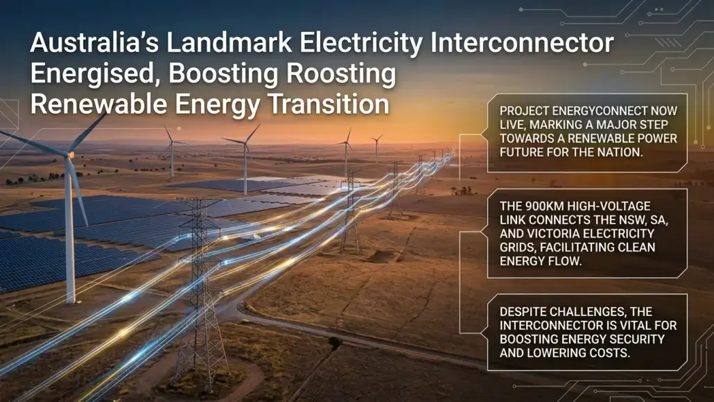 Transgrid's Project EnergyConnect Energized in Australia