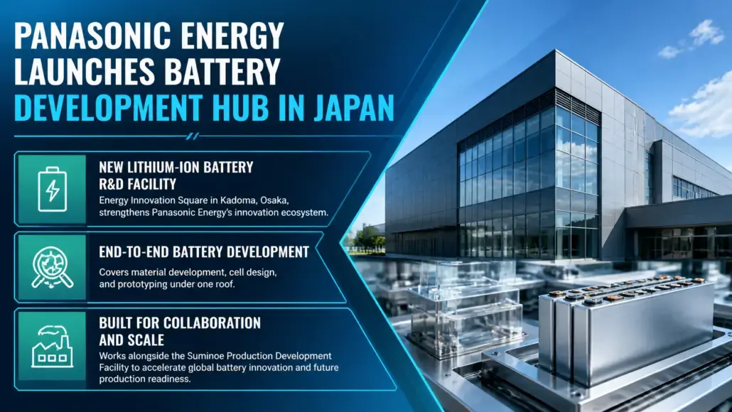 Panasonic Energy Launches Battery Development Hub in Japan