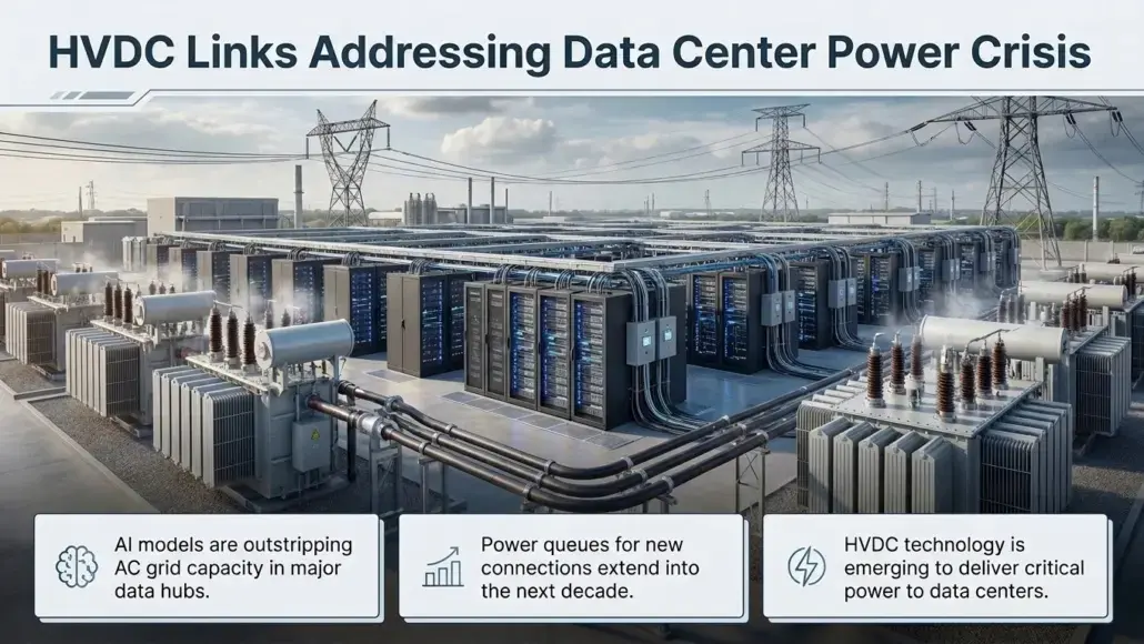 High-Voltage DC Links Solving Data Center Power Crisis