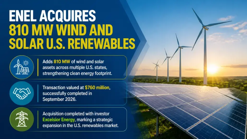 Enel Acquires 810 MW Wind and Solar U.S. Renewables