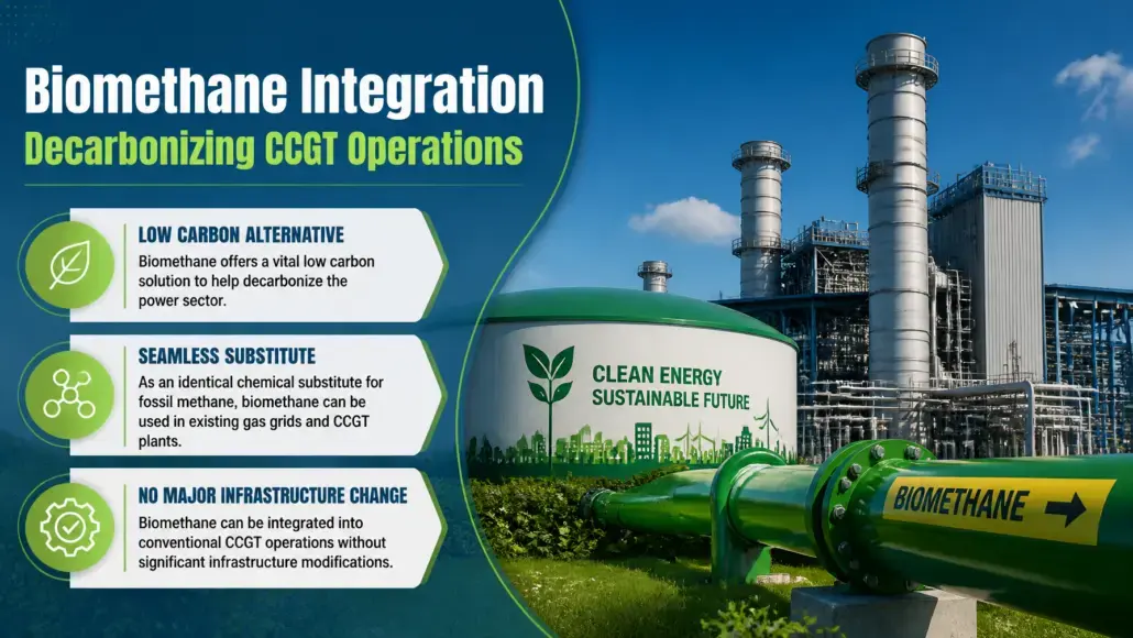 Biomethane Integration Decarbonizing CCGT Operations